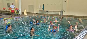 Water aerobics/wave class at Red's in Lafayette, La