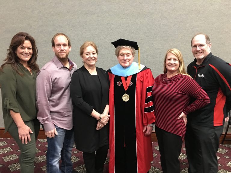 Red Lerille receives honorary PhD from UL Lafayette.