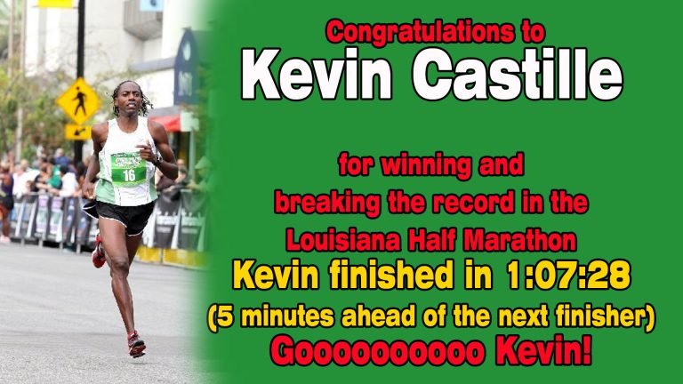 Kevin Castille wins the 2017 Louisiana Half Marathon in record time.