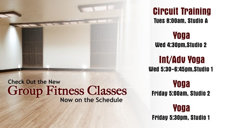 Group Fitness classes added