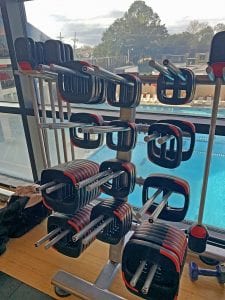 New weights for group fitness classes at Red's.